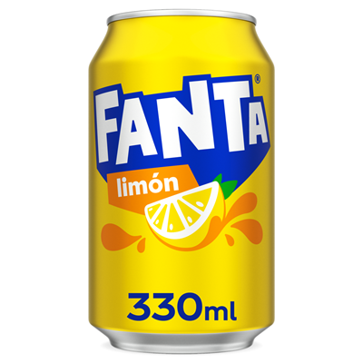 Fanta limón lata 33c.  24 latas